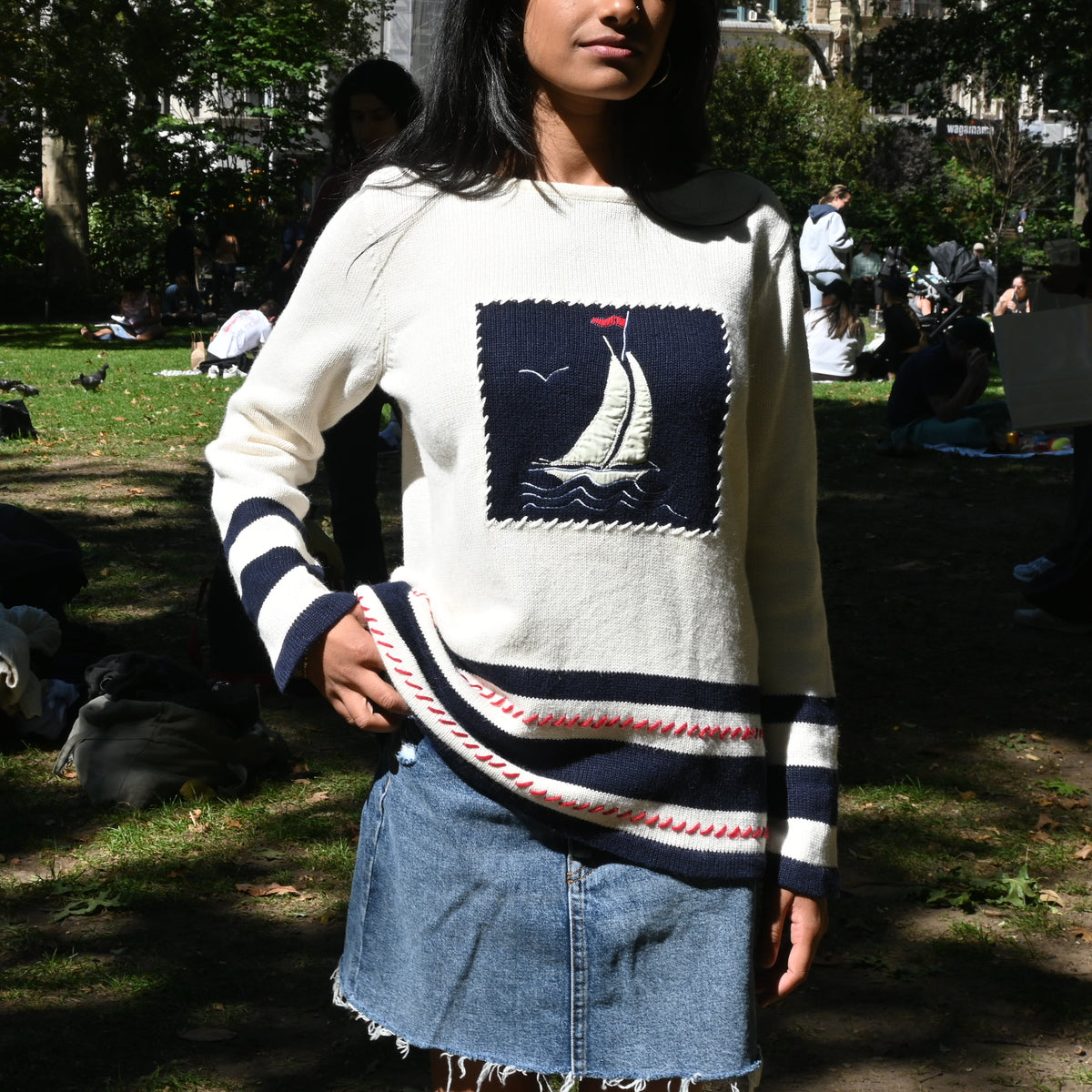 Harbor Stripe Crewneck