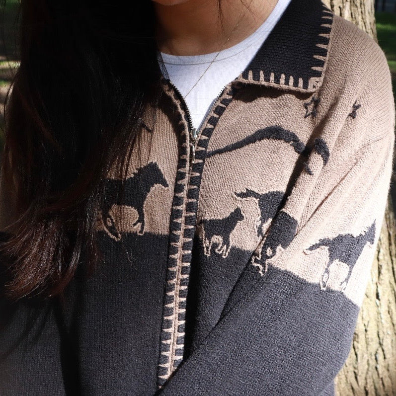 Free Range Knit Zip Up Cardigan