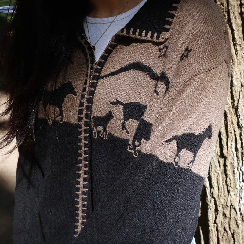 Free Range Knit Zip Up Cardigan