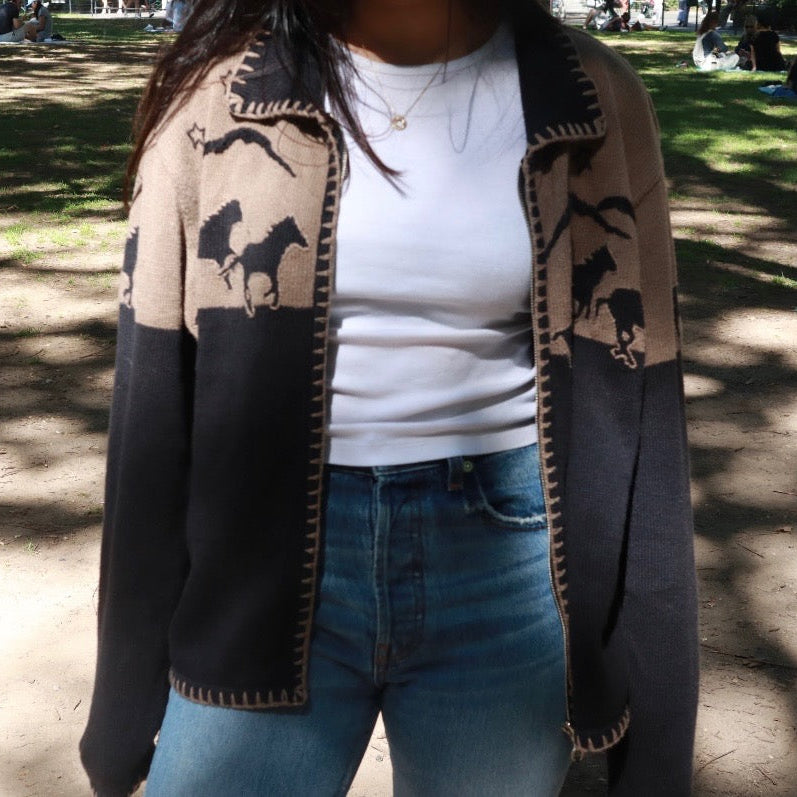 Free Range Knit Zip Up Cardigan