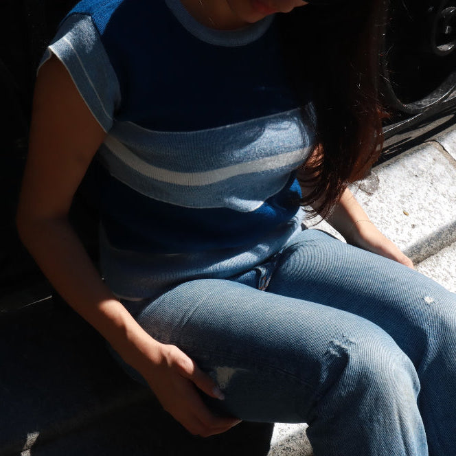 Baby Blue Knit Top