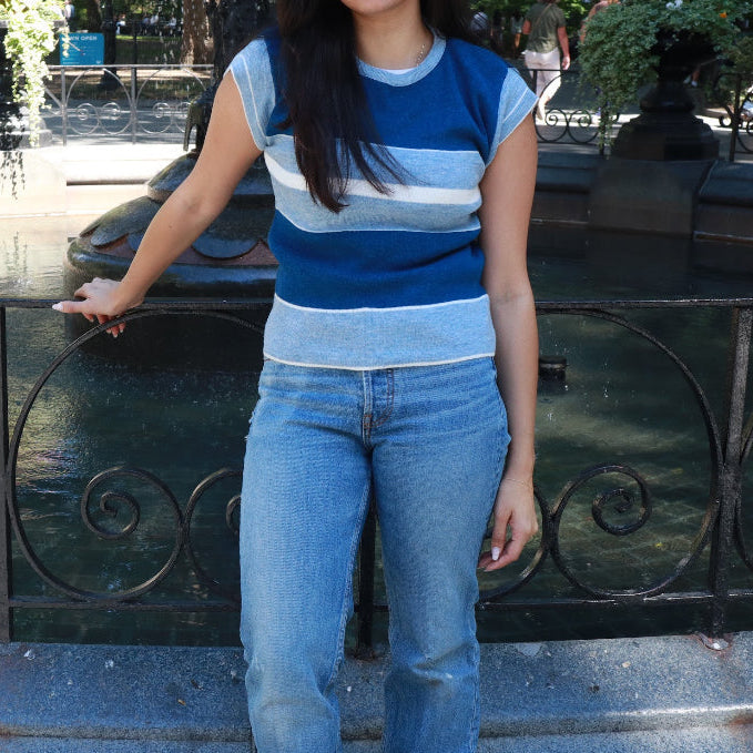 Baby Blue Knit Top