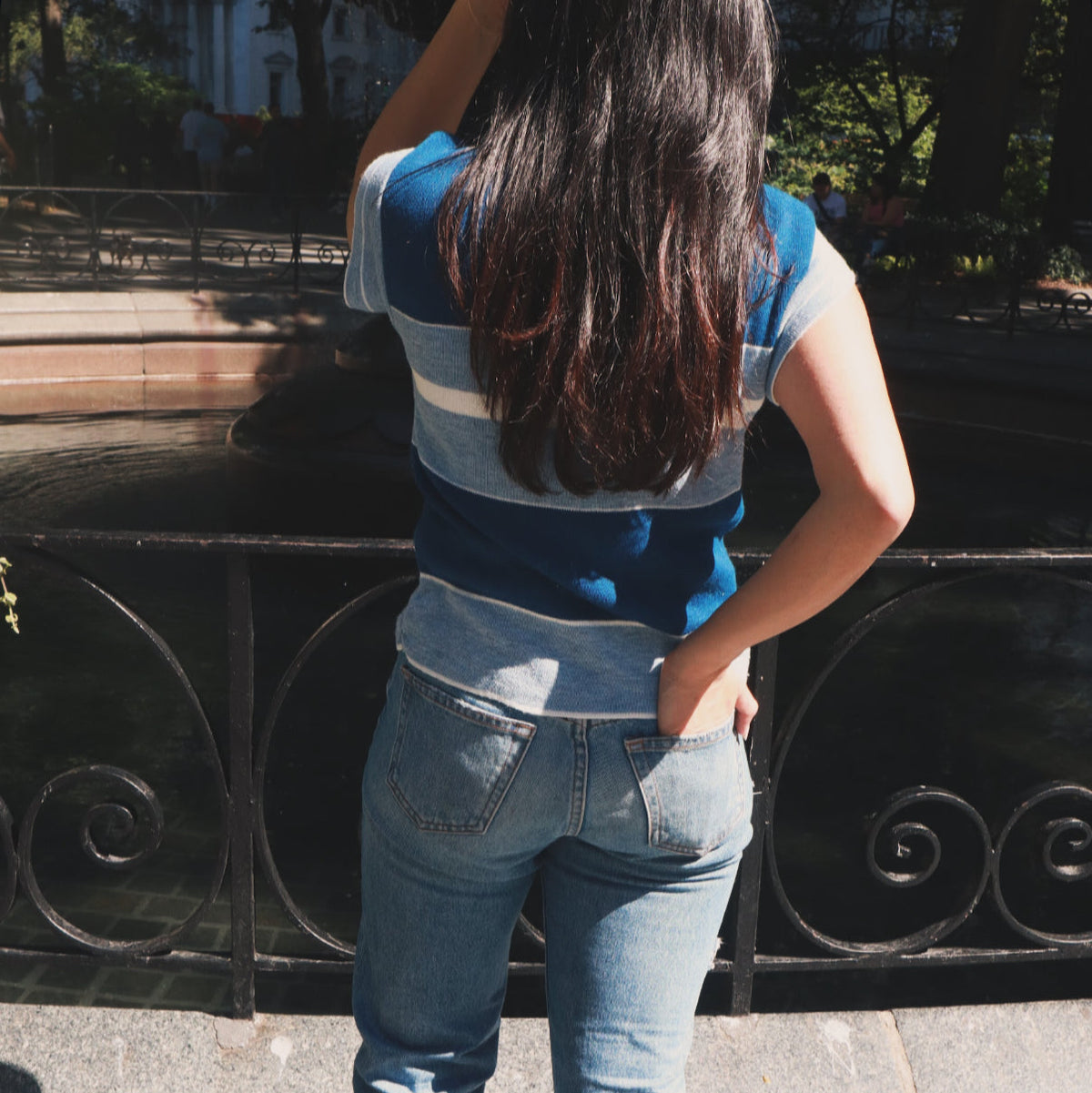 Baby Blue Knit Top